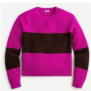 Preppy vibes JCrew Women's 100% Cashmere Waffle-Knit Sweater Size 2XL. Purple